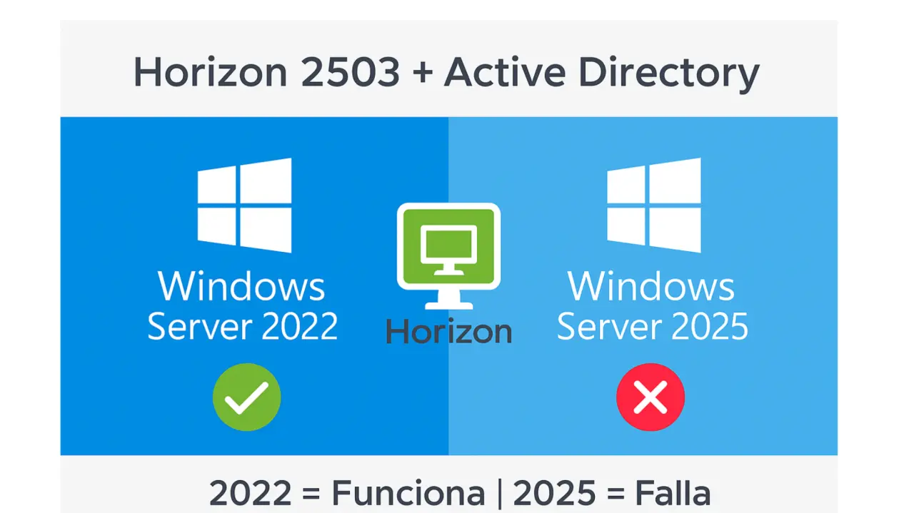 ALERTA: Lo que nadie está diciendo sobre Omnissa Horizon 2503 y Active Directory 2025