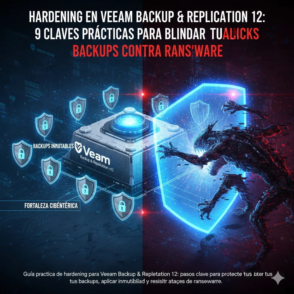 Hardening en Veeam Backup &amp; Replication 12: 9 claves prácticas para blindar tus backups contra ransomware